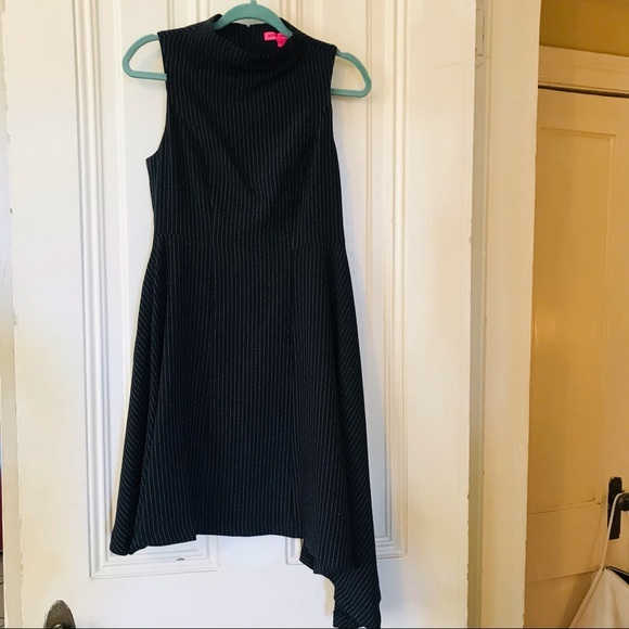 Betsey Johnson PinStriped Asymmetrical Dress - Picture 3 of 7
